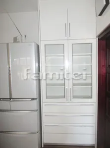 カップボードガラス扉プラン