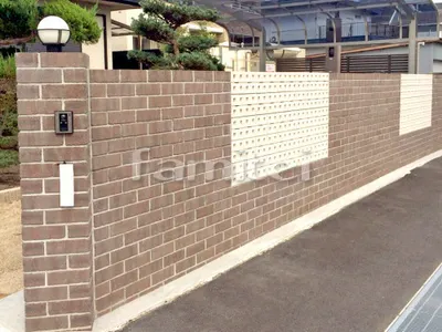 デザイン目隠し塀 レンガ積み 東洋工業TOYO バンダブリックウォール バンダセピア 空洞ブロック OnlyOneオンリーワン ブリーズブリック キュービック・フォー