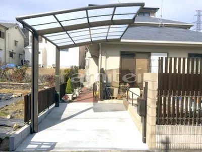 カーポート LIXILリクシル ネスカR 1台用(単棟) R型アール屋根