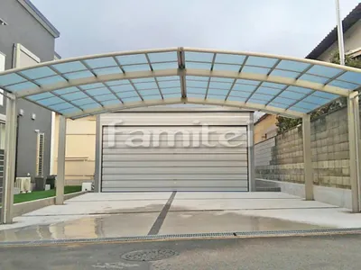 カーポート YKKAP レイナポートグラン 横3台用(ワイド トリプル) R型アール屋根