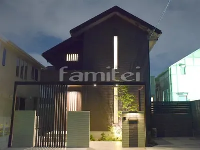 新築ハイクラス オープン外構 ライティング