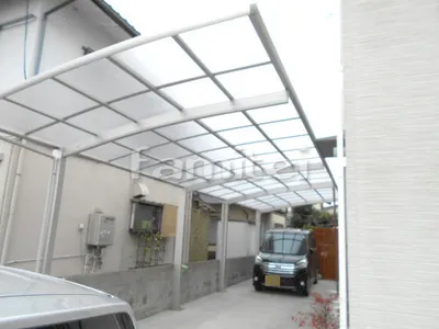 カーポート YKKAP レイナポートグラン 縦2台用(縦連棟) R型アール屋根