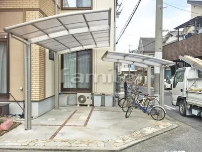 カーポート YKKAP レイナポートグラン 1台用(単棟) 自転車バイク屋根 駐輪場屋根 サイクルポート R型アール屋根