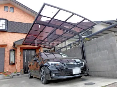 カーポート YKKAP レイナポートグラン 1台用(単棟) R型アール屋根