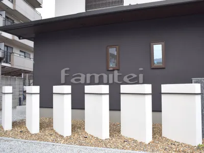 デザイン目隠し塀 塗り壁 エスケー化研 ベルアート塗装 LIXILリクシル 角面材