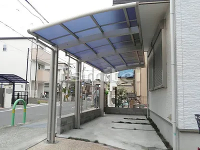 カーポート YKKAP レイナポートグラン 縦1.5台用(1台+延長 縦連棟) R型アール屋根