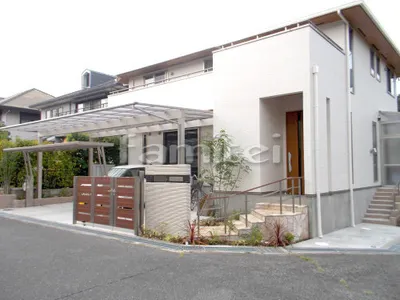 新築シンプル クローズ外構