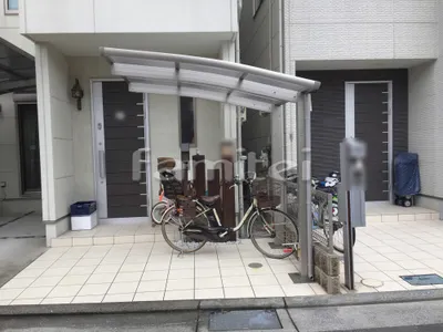 自転車バイク屋根 YKKAP レイナポートグランミニ 駐輪場屋根 サイクルポート R型アール屋根