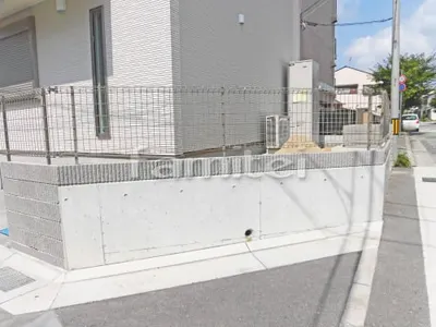 境界フェンス塀 LIXILリクシル ハイグリッドフェンスUF8型 化粧ブロック ユニソン ジャスティ