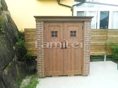 おしゃれ木製調FRP物置 ディーズシェッド カンナD125 野外物置き 収納庫 倉庫