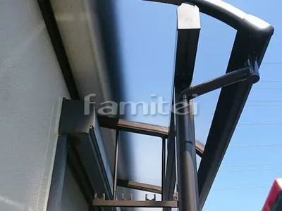 ベランダ屋根 レギュラーテラス屋根 2階用 R型アール屋根 物干し
