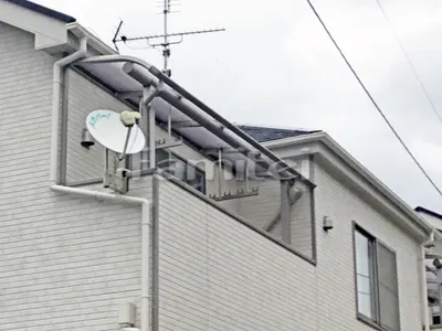 ベランダ屋根 レギュラーテラス屋根 2階用 R型アール屋根 物干し