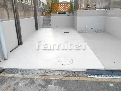 駐車場ガレージリフォーム 土間塗装 ペイントクリート彩