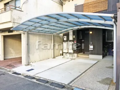 カーポート YKKAP レイナポートグラン 横2台用(ワイド ツイン) R型アール屋根