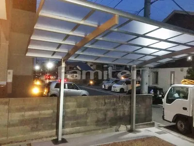 カーポート YKKAP レイナポートグラン 1台用(単棟) R型アール屋根