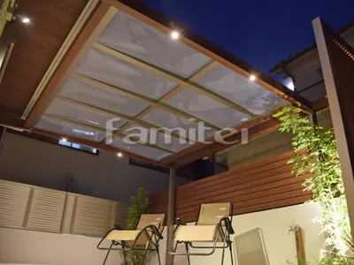 テラス屋根 LIXILリクシル プラスG Gルーフ LEDダウンライト ライティング