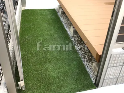 人工芝敷き