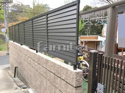 目隠しフェンス塀 LIXILリクシル プレスタ8型 化粧ブロック