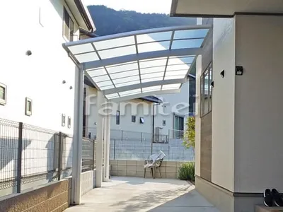 カーポート LIXILリクシル ネスカR 縦1.5台用(1台+延長 縦連棟) R型アール屋根