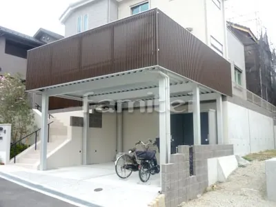 カーポートデッキ 三協アルミ グランフローア 独立タイプ たて細格子