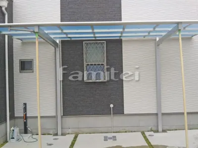 カーポート 三協アルミ ニューマイリッシュ 1台用(単棟) F型フラット屋根 前下がり 逆勾配