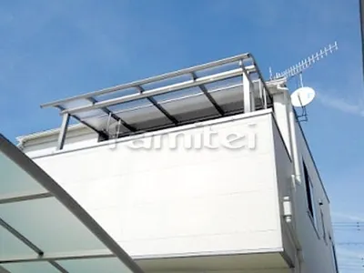 ベランダ屋根 レギュラーテラス屋根 2階用 R型アール屋根 物干し