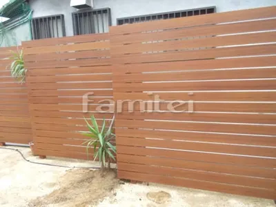 木製調目隠しフェンス塀 ナチュラルウッド プランパーツ アルミ平板 木目調ウォール