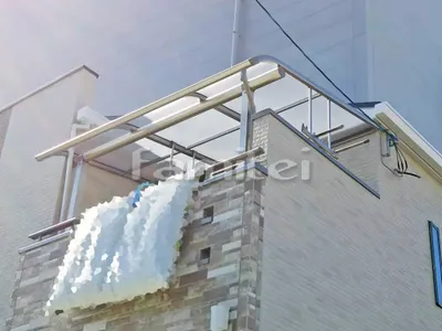 ベランダ屋根 YKKAP ヴェクターテラス屋根(ベクター) 2階用 R型アール屋根 物干し