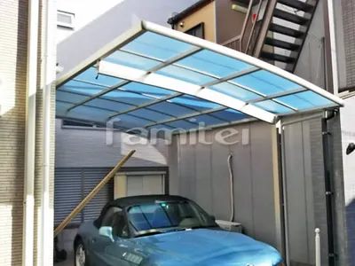 カーポート YKKAP レイナポートグラン 1台用(単棟) R型アール屋根
