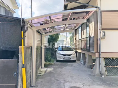 カーポート YKKAP レイナポートグラン 1台用(単棟) R型アール屋根 既存カーポート撤去