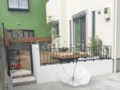 フェンス YKKAP トラディシオン3型 塗り壁 勝手口門扉 トラディシオン1型 07-10 片開き