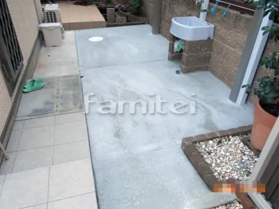 お庭 土間コンクリート レンガ花壇 ユニソン ウォールドユーロ