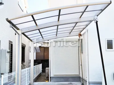 カーポート YKKAP レイナポートグラン 1台用(単棟) R型アール屋根