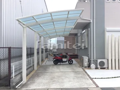 カーポート YKKAP レイナポートグラン 縦2台用(縦連棟) R型アール屋根