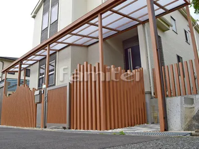 フル木製調テラス屋根 LIXILリクシル シュエット 1階用 F型フラット屋根