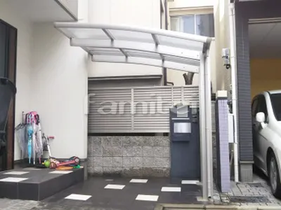 自転車バイク屋根 YKKAP レイナポートグランミニ R型アール屋根 駐輪場屋根 サイクルポート