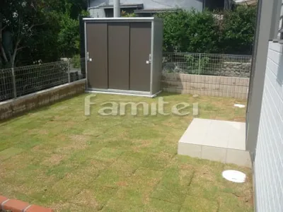 お庭 芝生張り 姫高麗芝