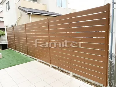 目隠しフェンス塀 F&F マイティウッド 平板 樹脂