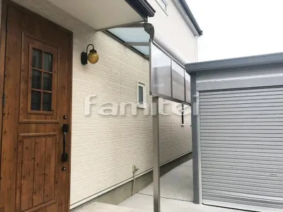 雨除け屋根 フラットテラス屋根 1階用 F型 物干し