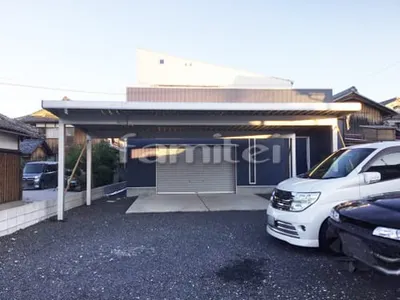 積雪カーポート YKKAP レオンポートneo 積雪50cm対応 折板屋根 横3台用(ワイド トリプル) F型フラット屋根