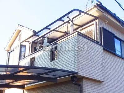 ベランダ屋根 YKKAP ソラリアテラス屋根 2階用 R型アール屋根 物干し