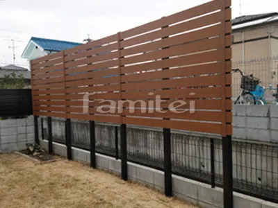 目隠しフェンス塀 F&F マイティウッド 平板 樹脂