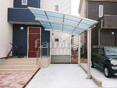 カーポート YKKAP レイナポートグラン 1台用(単棟) R型アール屋根