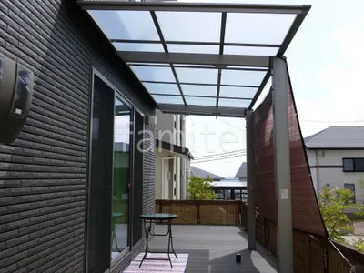 雨除け屋根 LIXILリクシル 独立式フーゴFテラス 1階用 F型フラット屋根