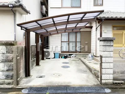 カーポート YKKAP レイナポートグラン 1台用(単棟) R型アール屋根