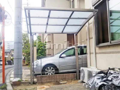 自転車バイク屋根 LIXILリクシル ネスカR 駐輪場屋根 サイクルポート R型アール屋根