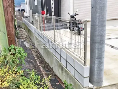 境界フェンス塀 LIXILリクシル ハイグリッドフェンスUF8型 コンクリートブロック