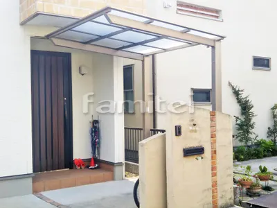 自転車バイク屋根 LIXILリクシル ネスカF 駐輪場屋根 サイクルポート F型フラット屋根