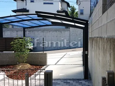 自転車バイク屋根 LIXILリクシル ネスカR 駐輪場屋根 サイクルポート R型アール屋根