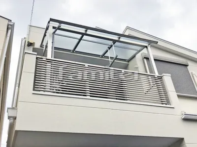 ベランダ屋根 YKKAP ソラリアテラス屋根 2階用 R型アール屋根 物干し